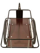 Zeitungswagen Large mit höhenverstellbarer Hochdeichsel und Bodenplatte ohne Kunststoffwanne mit Kunststoffauflagedeckel