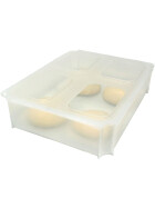 Pizzateigbehälter Set 3 Stk. mit Klickdeckel transparent stapelbar für Pizzeria und Hobby