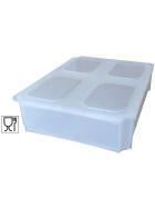 Pizzateigbehälter Set 6 Stk. mit Klickdeckel transparent stapelbar für Pizzeria und Hobby