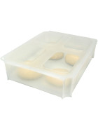 1 x Teigballenbehälter transluzent Größe 35,5 x 27,5 x 8,5 cm + 1 x Klickdeckel transparent