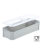 SET1-Einsatzbehälter+Klickdeckel Auflagedeckel grau