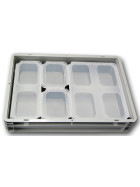 SET1-Einsatzbehälter+Klickdeckel Auflagedeckel transluzent