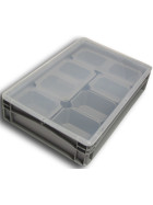SET1-Einsatzbehälter+Klickdeckel Auflagedeckel transluzent