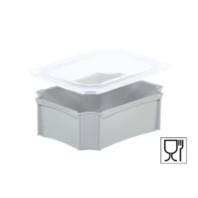 SET1-Einsatzbehälter+Klickdeckel Scharnierdeckel transluzent