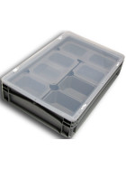 SET1-Einsatzbehälter+Klickdeckel Scharnierdeckel transluzent