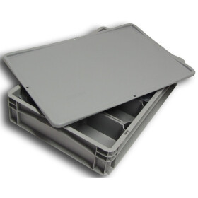 SET2-Einsatzbehälter+Klickdeckel Auflagedeckel grau
