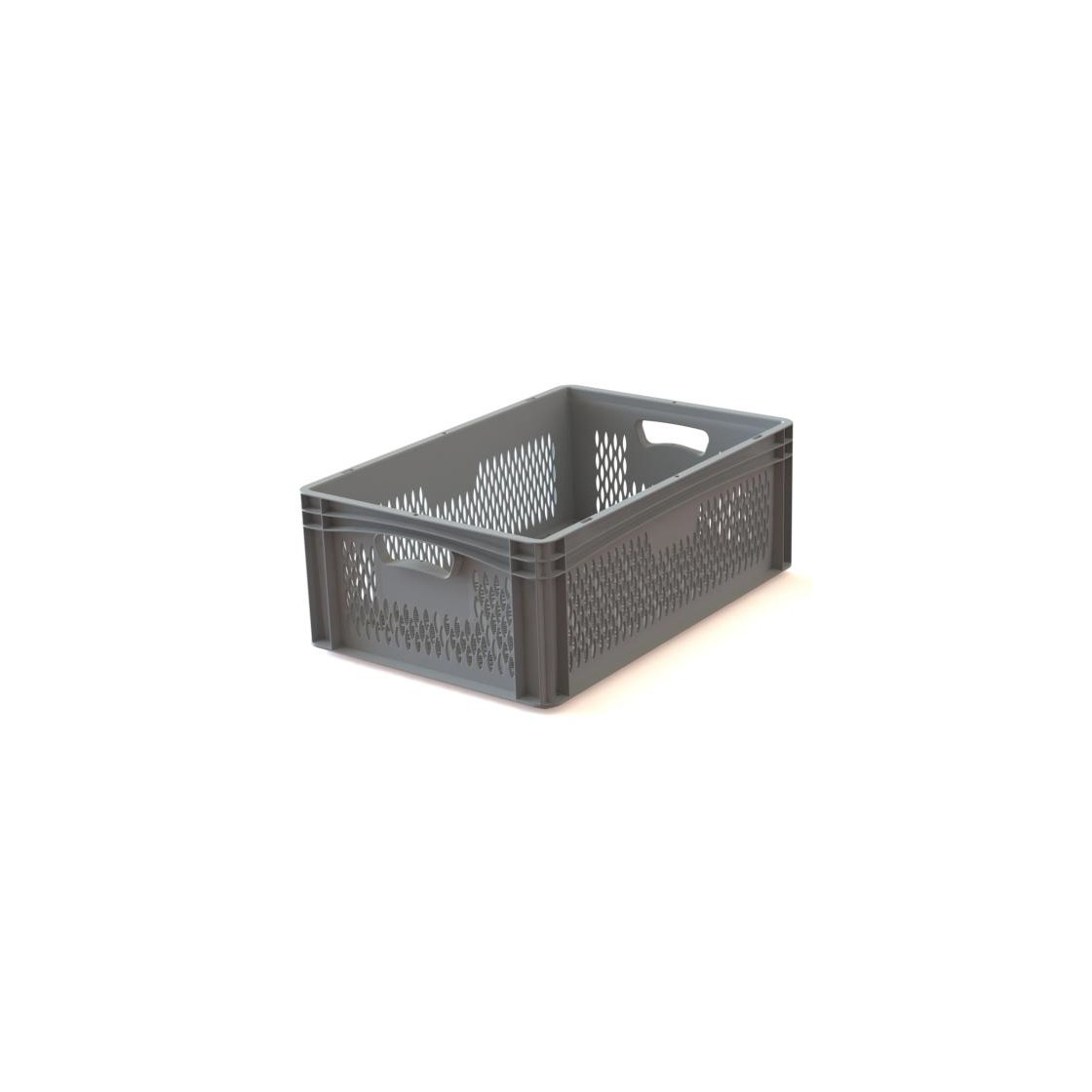 Alutec Kunststoffbehälter durchbrochen grau 60 x 40 x 13 cm | Baumarkt