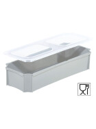 SET4-Einsatzbehälter+Klickdeckel Auflagedeckel grau