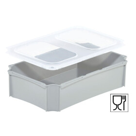 SET5-Einsatzbehälter+Klickdeckel Auflagedeckel grau