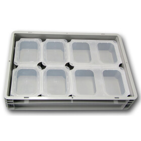 SET5-Einsatzbehälter+Klickdeckel Auflagedeckel transluzent