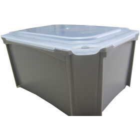 SET6-Einsatzbehälter+Klickdeckel Auflagedeckel grau