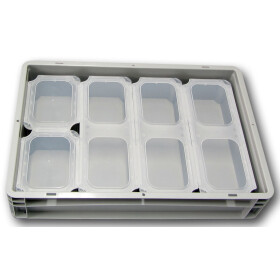 SET6-Einsatzbehälter+Klickdeckel Auflagedeckel transluzent