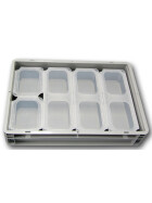 SET6-Einsatzbehälter+Klickdeckel Auflagedeckel transluzent