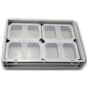SET7-Einsatzbehälter+Klickdeckel Auflagedeckel grau