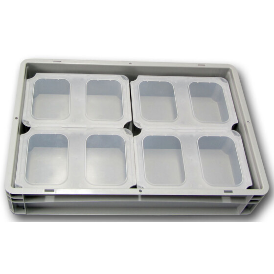 SET7-Einsatzbehälter+Klickdeckel Auflagedeckel transluzent