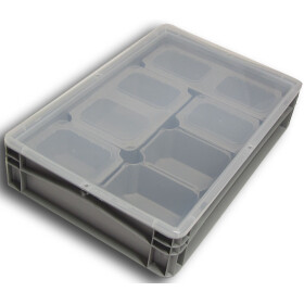 SET7-Einsatzbehälter+Klickdeckel Auflagedeckel transluzent