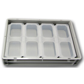 SET8-Einsatzbehälter+Klickdeckel Auflagedeckel transluzent