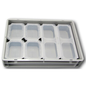 SET9-Einsatzbehälter+Klickdeckel Auflagedeckel grau
