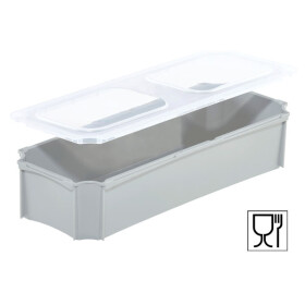 SET9-Einsatzbehälter+Klickdeckel Auflagedeckel grau
