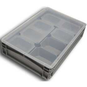SET9-Einsatzbehälter+Klickdeckel Auflagedeckel transluzent