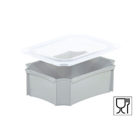 SET9-Einsatzbehälter+Klickdeckel Scharnierdeckel transluzent