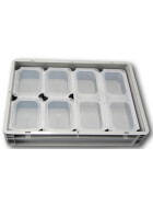 SET9-Einsatzbehälter+Klickdeckel Scharnierdeckel transluzent