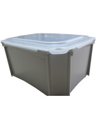 SET10-Einsatzbehälter+Klickdeckel Scharnierdeckel transluzent