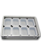 SET11-Einsatzbehälter+Klickdeckel Auflagedeckel grau