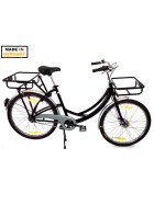 Werksrad Runner Korbträger 40 cm x 30 cm vorne und hinten Schwarz 1- Gang