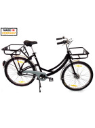 Werksrad Runner Korbträger 40 cm x 30 cm vorne und hinten Schwarz 3-Gang