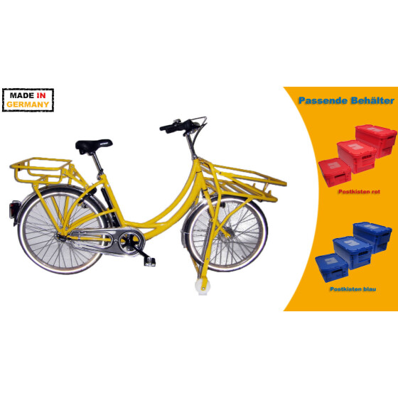 Postfahrrad Hopper mit Rollenständer Blau 3-Gang