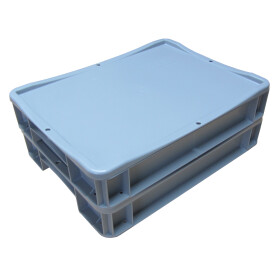 Pizzateigbehälter Set 2 Stück 40x30x7cm mit 2x Auflagedeckel stapelbar für Pizzeria und Hobby