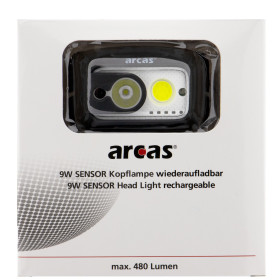 9W Sensor Kopflampe wiederaufladbar