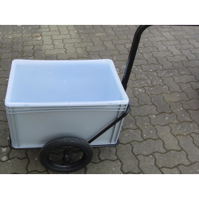 Fahrradanhänger/Handwagen Mini Boy mit Behälter mit Scharnierdeckel