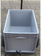 Fahrradanhänger/Handwagen Mini Boy mit Behälter mit Scharnierdeckel