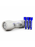 Taschenlampe 9 LED mit Band, inkl. Batterien Schwarz