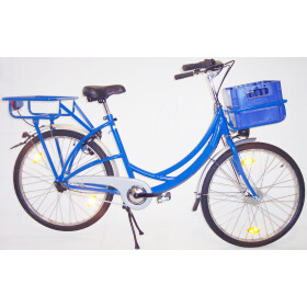 Postfahrrad e-Runner Heck- und Frontträger, eBike Blau 1- Gang