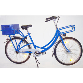 Postfahrrad e-Runner Heck- und Frontträger, eBike Blau 3- Gang