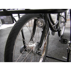 Postfahrrad e-Hopper mit Rollenständer Blau 3-Gang