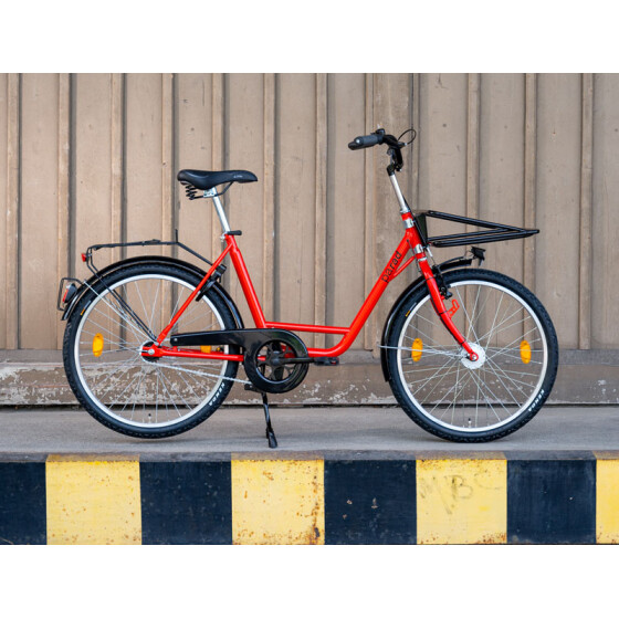 Werksrad Parad 240 Industrie - Profi Rot 1-Gang mit Heckkorb