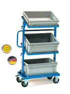 Behälterwagen/Beistellwagen Ladeflächen neigbar mit Bodenplatten