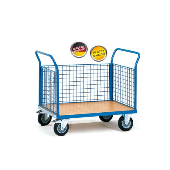 Plattformwagen Dreiwandwagen mit starkem Drahtgitter 1200x800 mm