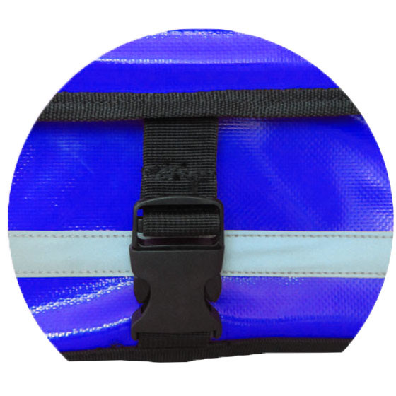 Fahrraddoppeltasche Farbe blau inkl. Schnallriemen