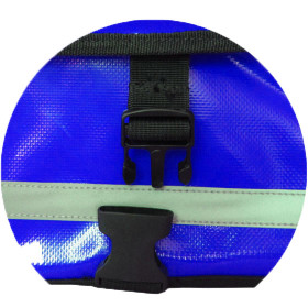 Fahrraddoppeltasche Farbe blau inkl. Schnallriemen