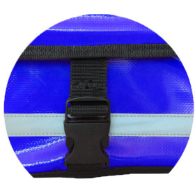 Fahrraddoppeltasche Farbe blau inkl. Schnallriemen