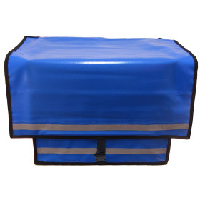 Fahrraddoppeltasche Farbe blau inkl. Schnallriemen