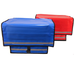 Fahrraddoppeltasche Farbe blau inkl. Schnallriemen