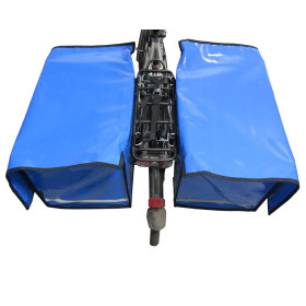 Fahrraddoppeltasche Farbe blau inkl. Schnallriemen