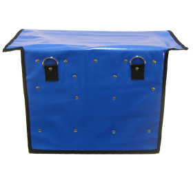Fahrraddoppeltasche Farbe blau inkl. Schnallriemen