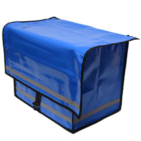 Fahrraddoppeltasche Farbe blau inkl. Schnallriemen